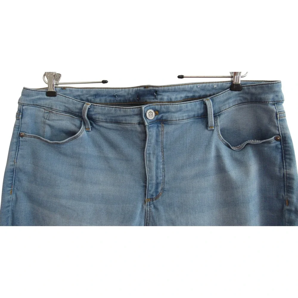Talbots 18W Jeans Jegging Crop Skinny High Waist Augustine Wash Slimming Stretch